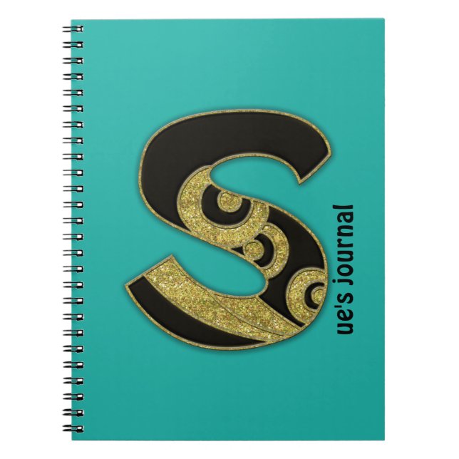 retro monogram - S Notebook (Front)