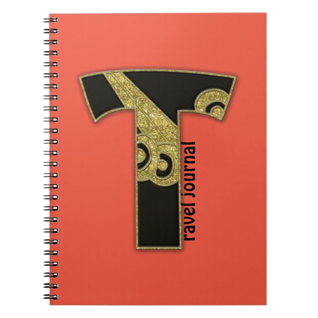 retro monogram - T Notebook (Front)