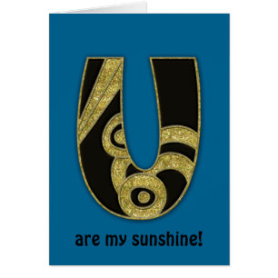 retro monogram - U