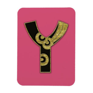 retro monogram - Y Magnet