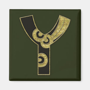 retro monogram - Y Magnet