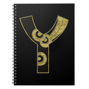 retro monogram - Y Notebook