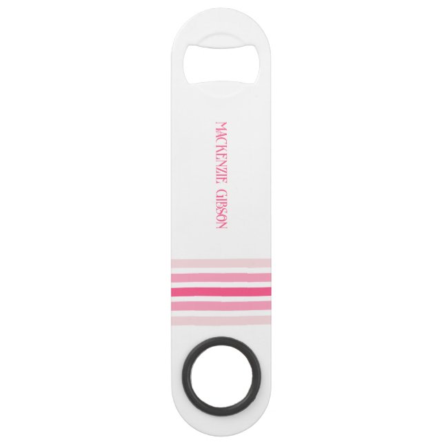 Retro Monogrammed Minimalist Stripes (Front)