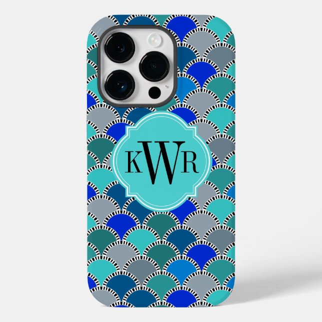 Retro Monogrom Scales Case-Mate iPhone Case (Back)
