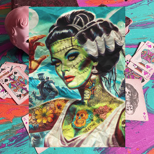 Retro Monster Girl Tissue Paper