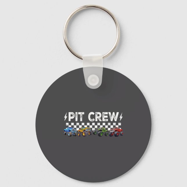 Retro Monster Truck Family T Crew Matching Birthda Key Ring (Front)