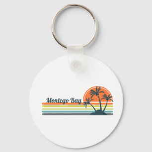 Retro Montego Bay Sunset  Key Ring