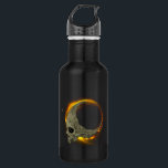 Retro moon Dead Burning Skull in Fire  532 Ml Water Bottle<br><div class="desc">Retro moon Dead Burning Skull in Fire</div>