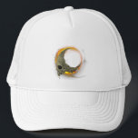 Retro moon Dead Burning Skull in Fire  Trucker Hat<br><div class="desc">Retro moon Dead Burning Skull in Fire</div>