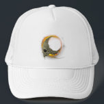 Retro moon Dead Burning Skull in Fire  Trucker Hat<br><div class="desc">Retro moon Dead Burning Skull in Fire</div>