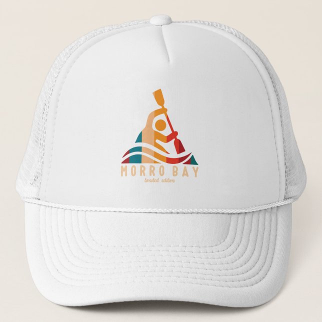 Retro Morro Bay Kayaking Trucker Hat (Front)