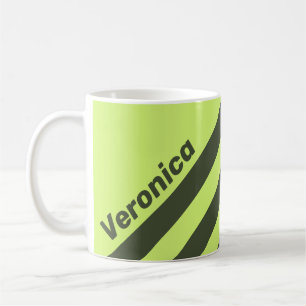 Retro Moss Fade Three Stripes with Name Coffee Mug
