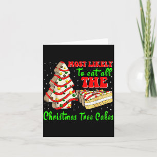 Retro Most Likely To Eat All The Christmas Tree Ca Card
