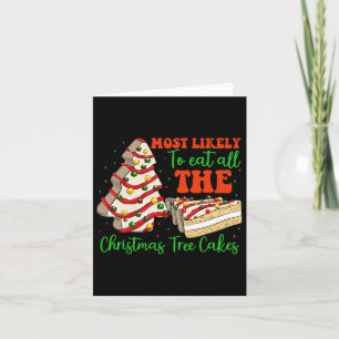 Retro Most Likely To Eat All The Christmas Tree Ca Card
