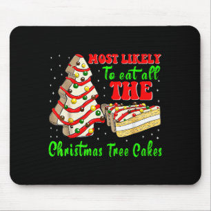 Retro Most Likely To Eat All The Christmas Tree Ca Mouse Pad