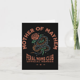 Retro mother of mayhem feral moms club moms mother card
