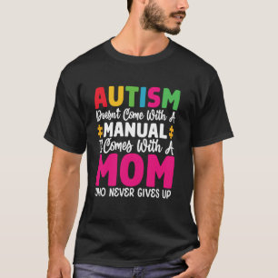Retro Mother Son Daughter Autistic Kids Autism Awa T-Shirt