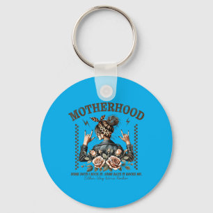 Retro Motherhood Funny Mothers Day Rock Mama Mum Key Ring