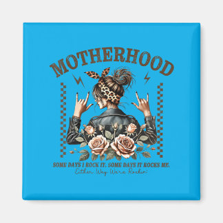 Retro Motherhood Funny Mothers Day Rock Mama Mum Magnet