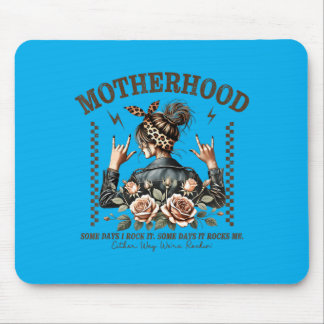 Retro Motherhood Funny Mothers Day Rock Mama Mum Mouse Pad