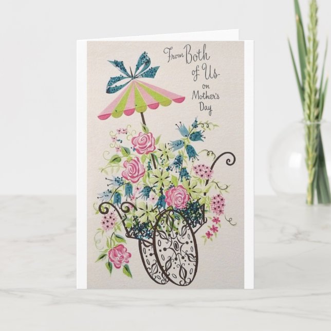 Retro Mother's Day Card From Both Of Us (Front)