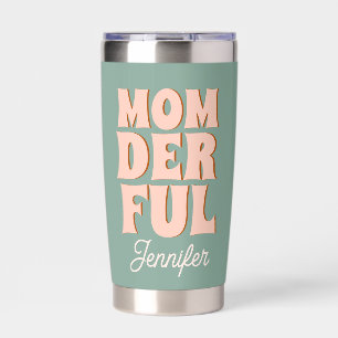 Retro Mothers Day Cool mama club Blue Pink Insulated Tumbler