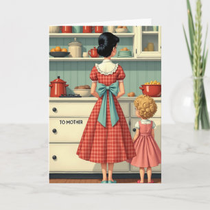 Retro Mothers Day Family Card
