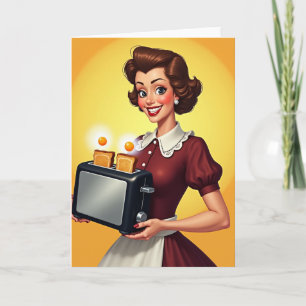 Retro Mothers Day Toast Card