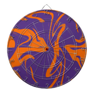 Retro Motion Orange & Purple Dartboard