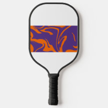Retro Motion Orange & Purple Pickleball Paddle