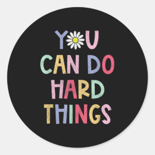 Retro Motivational School Teacher Quote Men Women Classic Round Sticker