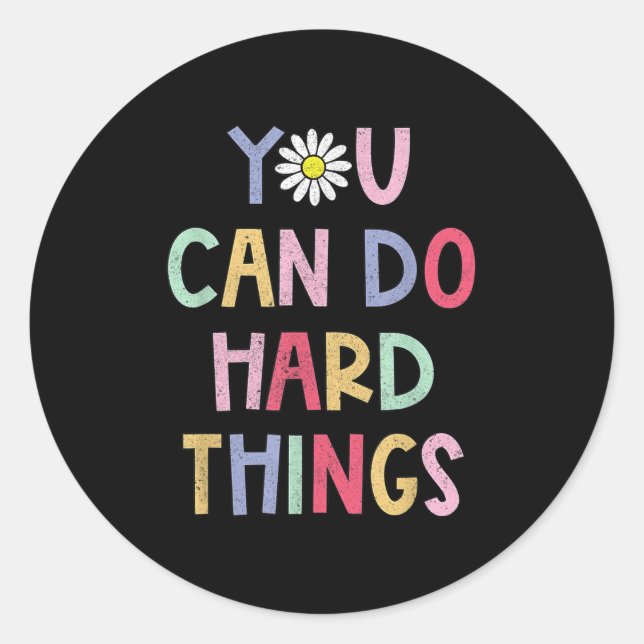 Retro Motivational School Teacher Quote Men Women  Classic Round Sticker (Front)