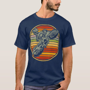 Retro Motocross Vintage Motocross Sunset Lover T-Shirt