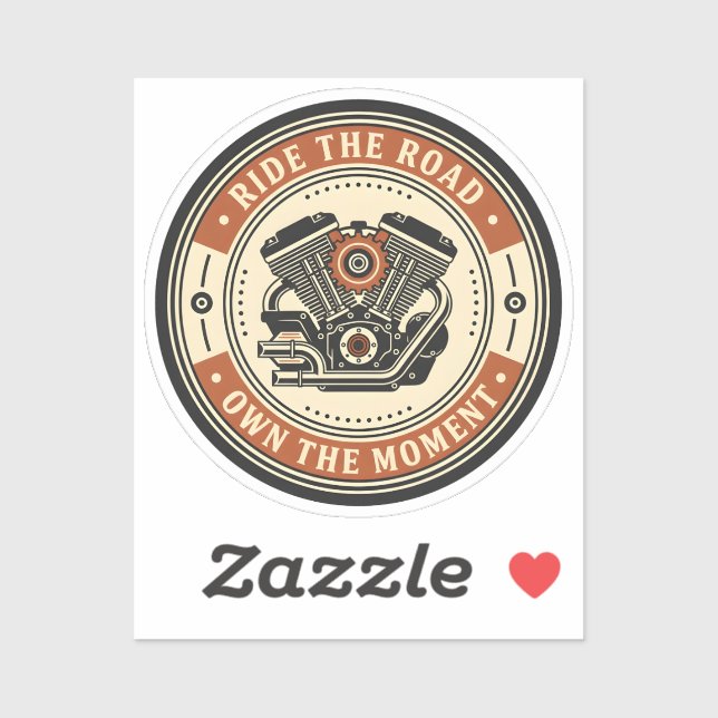 Retro Motorcycle Engine Badge Style (Sheet)