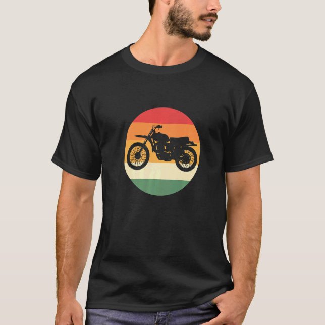 Retro Motorcycle Motorcycle T-Shirt (Front)