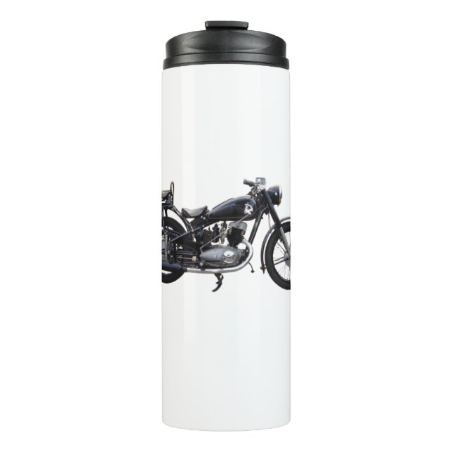 Retro Motorcycle Thermal Tumbler (Front)