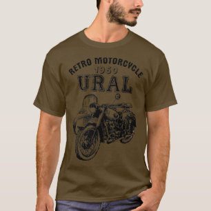 Retro Motorcycle Ural   Vintage Sidecar Motorbike  T-Shirt