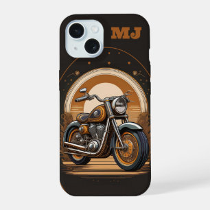 Retro Motorcycle Vibes: Personalised  iPhone 15 Case