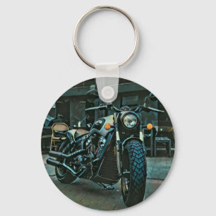 retro motorcycles motorcyclist gift key ring