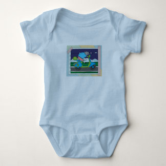 Retro Motorsport Motorcycle Rat Baby Bodysuit