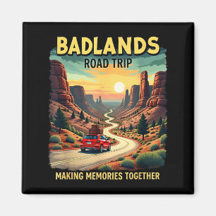 Retro Mount Rushmore South Dakota State Badlands Magnet