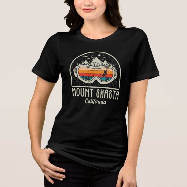 Retro Mount Shasta Ski Tri-Blend Shirt (Front)