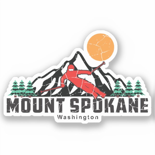 Retro Mount Spokane Ski  (Front)