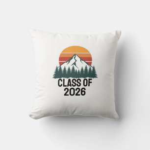 Retro Mountain Adventure Peak Cushion