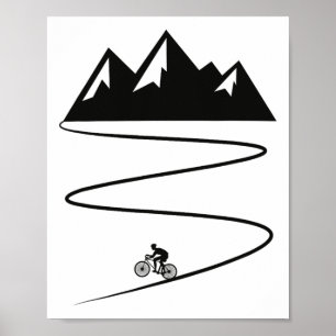 Retro Mountain Biking Retro Biker Graphic Men Wome Poster