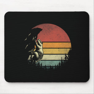 Retro Mountain Climber Vintage Funny Capyra Rock C Mouse Pad