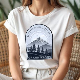 Retro Mountain Family Vacation Blue ID1136 Tri-Blend Shirt