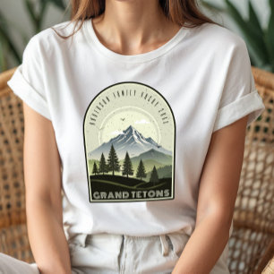 Retro Mountain Family Vacation Green ID1136 Tri-Blend Shirt