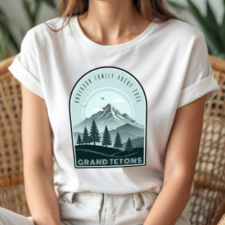 Retro Mountain Family Vacation Teal ID1136 Tri-Blend Shirt