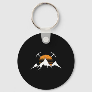 Retro Mountain Ice Climbing Bouldering Key Ring